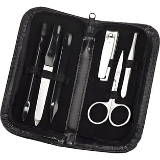 סט מניקור ומברשות איפור בנרתיק יוקרתי – נטלי