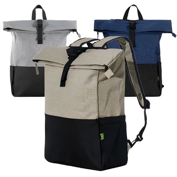 תיק גב אקולוגי דו-גווני למחשב נייד