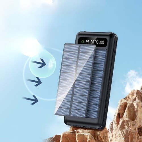 מטען נייד סולארי חזק במיוחד עם פאנל סולארי