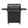 4-Burner Gas Grill CALIBER with Side Burner & Folding Shelf + Cover