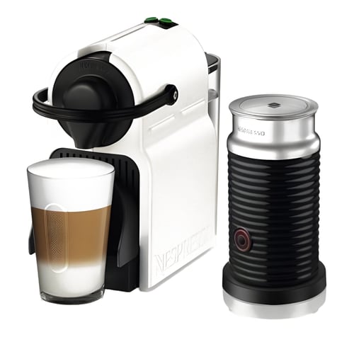 מכונת קפה Nespresso Inissia קומפקטית עם מקציף חלב