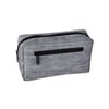 תיק כלי רחצה עם כיס רוכסן בחזית - אפור