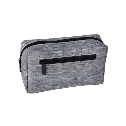 תיק כלי רחצה עם כיס רוכסן קדמי - לבחירה בצבעים אפור וכחול