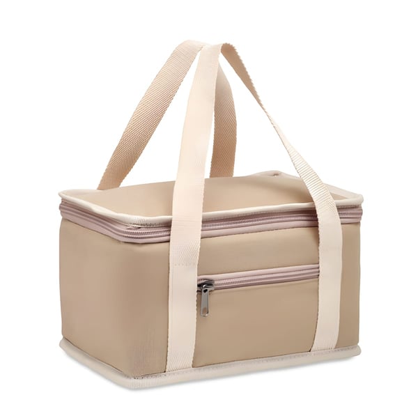 Durable Washed Canvas Cooler Bag with Cotton Strap for 6 Cans