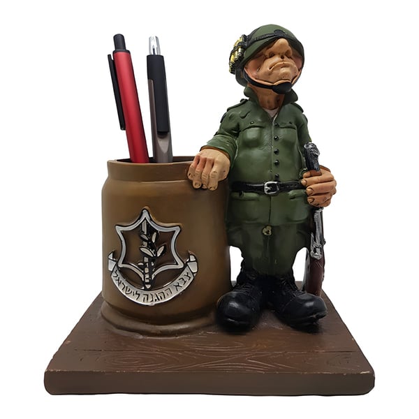 Decorative 'Soldier' Desktop Stand with Pen Holder