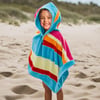 מגבת פונצ'ו שכמיה לילדים אוברסייז עם כובע קפוצ'ון
