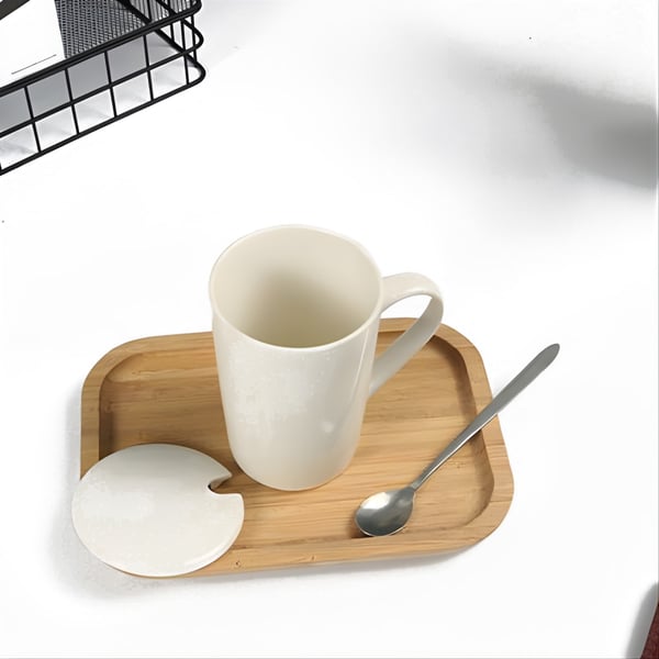 Ceramic Mug with Stylish Spoon