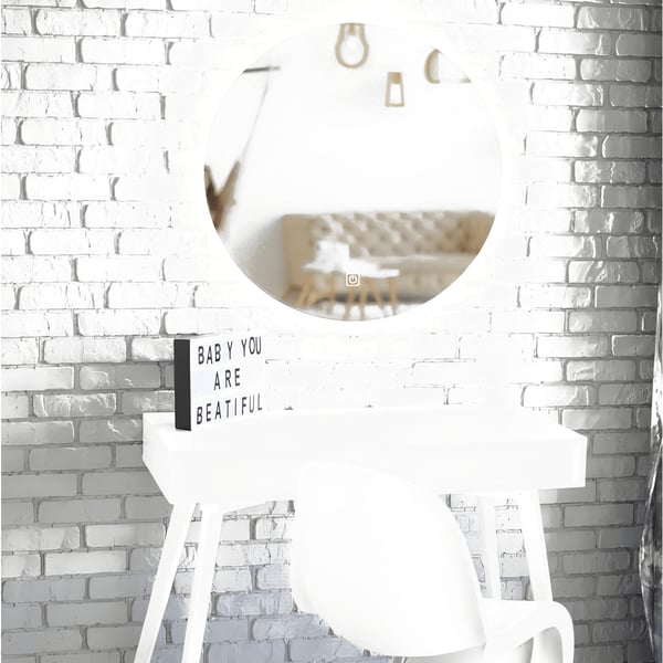 Elegant LED Mirror with Touch Button 60 cm by Semicom