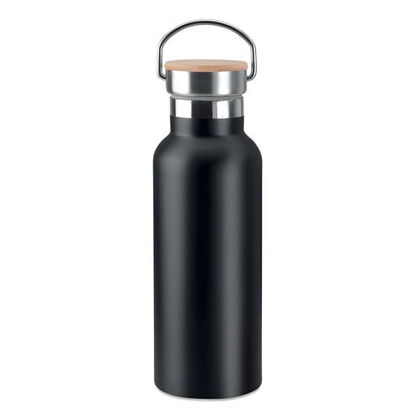 Stainless Steel Thermal Bottle with Bamboo Lid