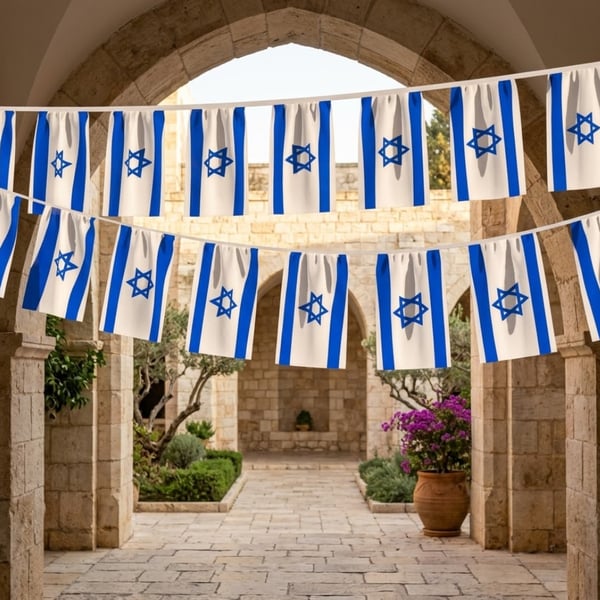 שרשרת דגלי לאום מבד – 5 מטר