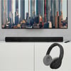 Perfect Home Theater Set: Powerful Soundbar and Bluetooth Headphones