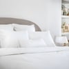 Luxury Double Bed Set in White Egyptian Cotton Satin Made in Israel