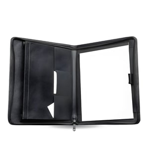 A4 Bonded Leather Conference Folder with Zipper