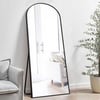 Elegant Full-Length Mirror with Black Aluminum Frame
