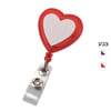 מחזיק תג עובד בצורת לב עם חוט משיכה קפיצי
