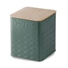 Metal Biscuit Storage Box with Bamboo Lid