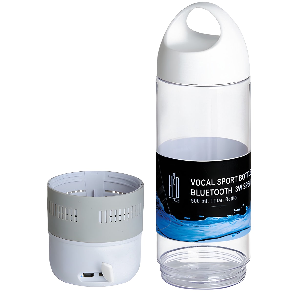 בקבוק ספורט 500 מ"ל עם רמקול בלוטות' 3W מבית H2O-Pro