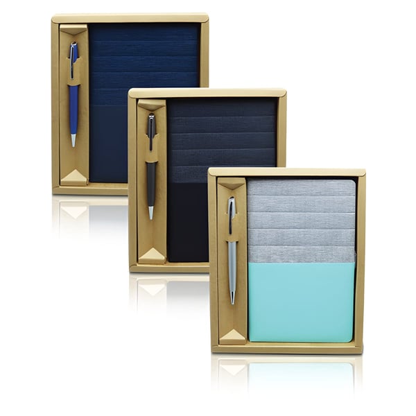 Elegant Ethnic Notebook Set with Metal Pen in Gift Box