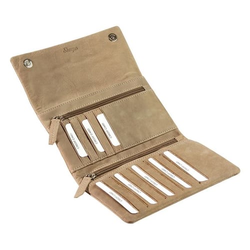 ארנק אשה מעור נאפה  - קאמל