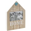 Wooden House-Shaped Frame with HOME Text