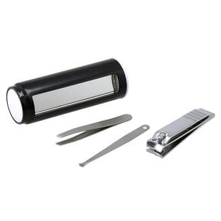 סט מניקור עם מראה בקופסת גליל מושלמת