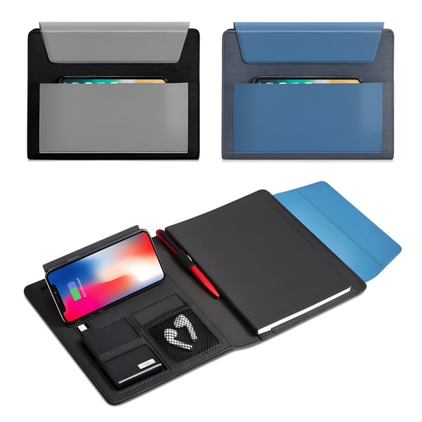 A5 Folder System with Detachable Portable Charger and Wireless Charging