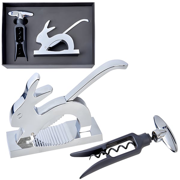 מארז מתנה יוקרתי לרביט: פותחן יין ומפצח אגוזים