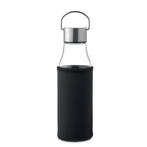 Leak-Proof Glass Bottle with Stainless Steel Lid - 500ml