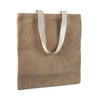 תיק קניות יוטה עם ידיות כותנה ידידותיות לסביבה
