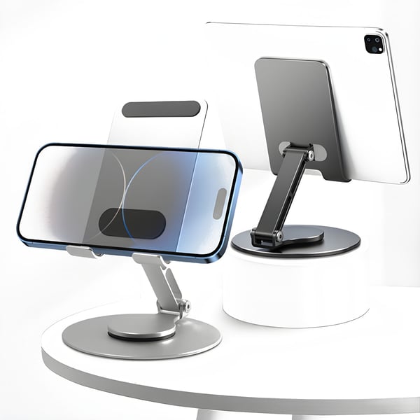 מעמד מתכתי מתכוונן 360 לטלפון וטאבלט