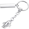 Metal Airplane Keychain with Branding Plate