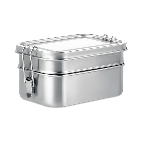 Stainless Steel Lunch Box with 2 Secure Compartments