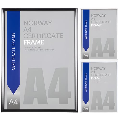 מסגרת לתעודה או דיפלומה בגודל A4