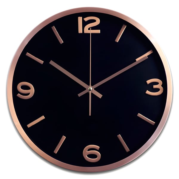 Luxury Copper Finish Silent Wall Clock