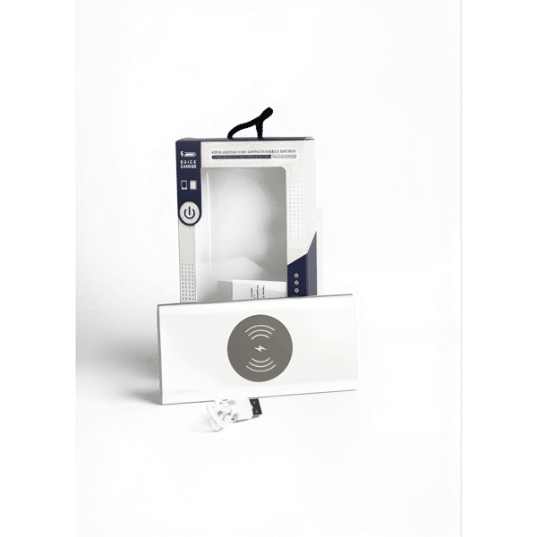 פאוור בנק מתכת 10,000 מיליאמפר עם מטען אלחוטי