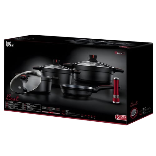 Luxury 8-Piece BEAT Cookware Set by FOODAPPEAL