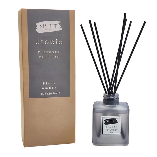 Luxury Fragrance Diffuser - Black Amber Scent, 100ml
