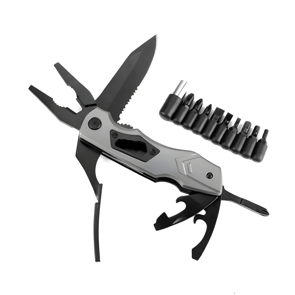 כלי רב-תכליתי לשימוש בשטח עם תוספים מתחלפים