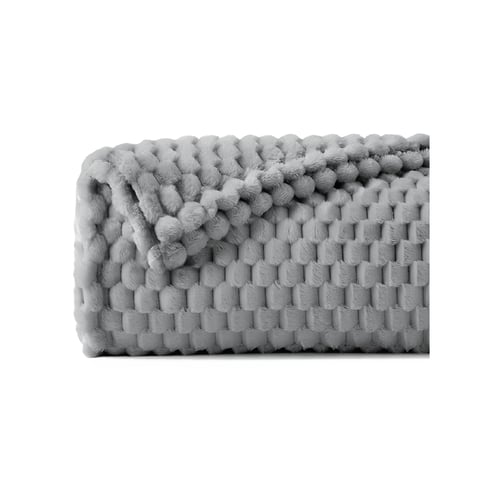 שמיכת יחיד ז'אקארד קוביות מפנקת 130*170