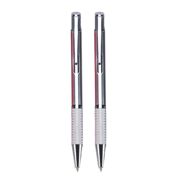 Silver Metal Ballpoint Pen and Mechanical Pencil Set