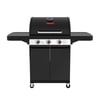 3-Burner HEAT RED Gas Grill with Folding Side Shelves & Durable Cover
