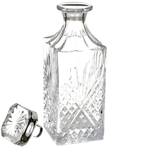 מארז וויסקי יוקרתי עם דקנטר וכוסות בקופסת עץ מהודרת