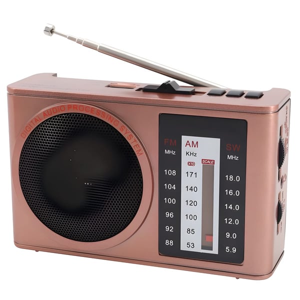 רדיו טרנזיסטור 4 גלים עם רמקול BT ומטען USB