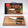 סט כלי מטבח סנטוקו איכותי עם מדחום, קילשון ובוצ'ר עץ ACACIA