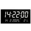 White Digital Wall Clock with Clear Display
