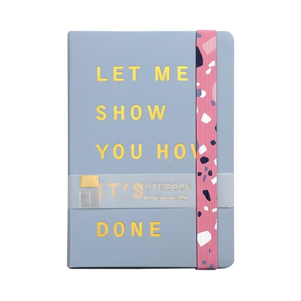 Stylish Notebook with Pink Stripe