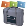 Convenient Foldable Grey Travel Bag with Storage Pouch