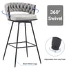כיסאות בר מסתובבים עם עיצוב קלוע אלגנטי