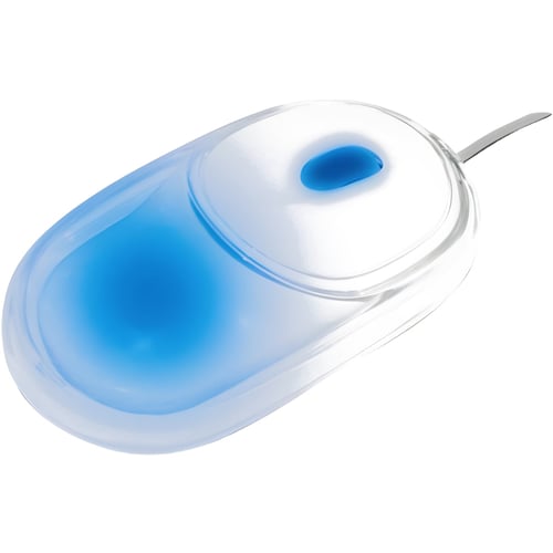 עכבר אופטי USB עם תאורה כחולה - פוניקס