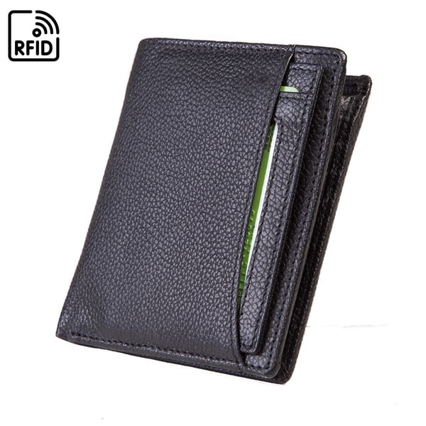 ארנק עור נאפה לגבר עם מגן RFID
